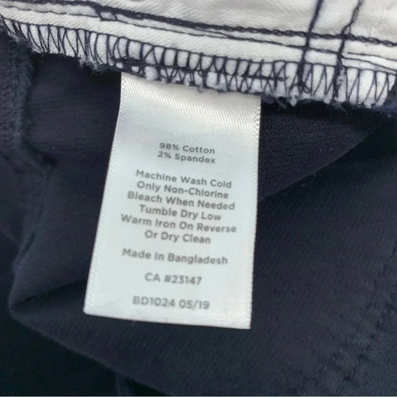 Talbots Corduroy Pants Woman Sz 8  High Waist Straight Leg Blue Pockets Stretch - Picture 9 of 12